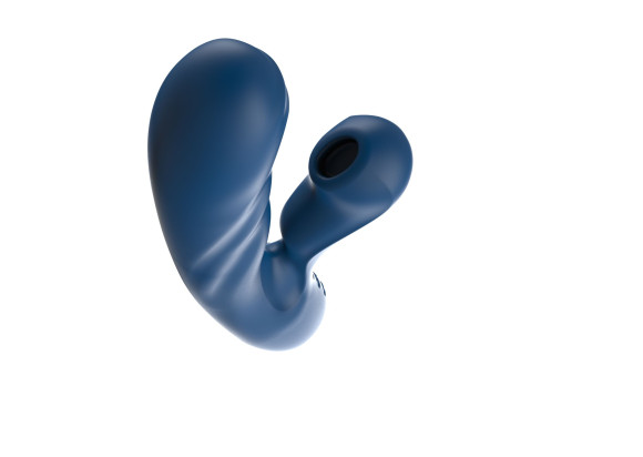 Голубой вибратор Otto с возвратно-поступательными движениями, вакуумом и подогревом - 22,2 см. Голубой вибратор Otto с возвратно-поступательными движениями, вакуумом и подогревом - 22,2 см.