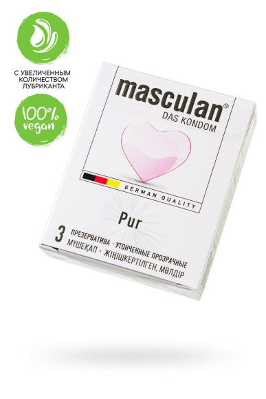 Супертонкие презервативы Masculan Pur - 3 шт. Супертонкие презервативы Masculan Pur - 3 шт.