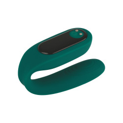 Зеленый гибкий вибратор для пар с пультом ДУ Зеленый гибкий вибратор для пар с пультом ДУ