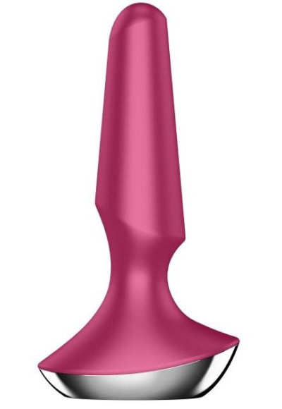 Малиновая анальная пробка с вибрацией Satisfyer Plug-ilicious 2 - 14 см. Малиновая анальная пробка с вибрацией Satisfyer Plug-ilicious 2 - 14 см.