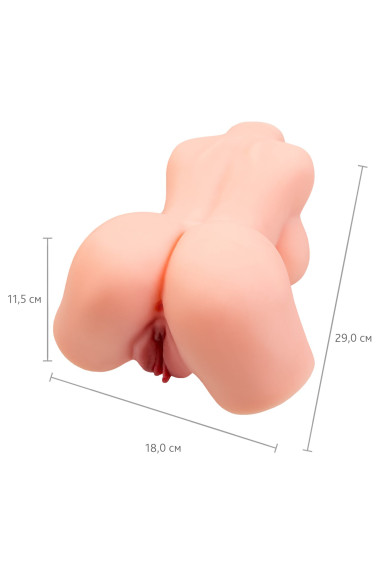 Реалистичный мастурбатор в форме женского тела с 2 любовными входами