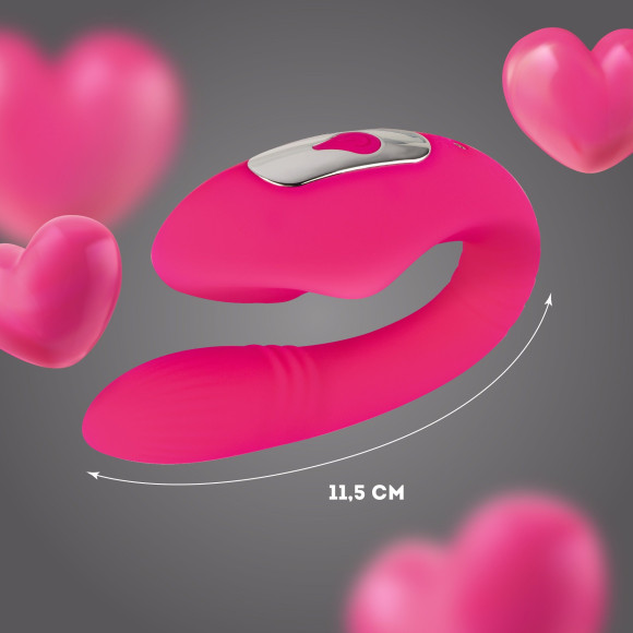 Розовый U-образный стимулятор для пар с пультом ДУ Розовый U-образный стимулятор для пар с пультом ДУ