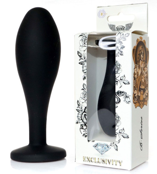 Черная анальная втулка с прозрачным кристаллом - 9,2 см. Черная анальная втулка с прозрачным кристаллом - 9,2 см.