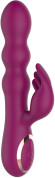 Сливовый вибратор-кролик AN Stamen с массажем бусинами - 22 см. Сливовый вибратор-кролик AN Stamen с массажем бусинами - 22 см.