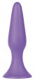 Фиолетовая анальная втулка Silky Buttplug Medium - 12,5 см.
