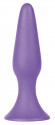 Фиолетовая анальная втулка Silky Buttplug Medium - 12,5 см.