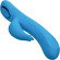 Голубой вибратор-кролик Flutter G - 22,7 см.