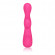 Розовый вибромассажер Impress Tongue со стимуляцией клитора - 18 см.