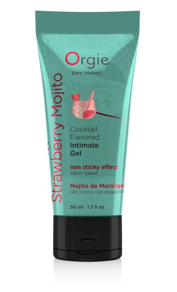 Съедобный интимный гель Orgie Lube Tube Cocktail Strawberry Mojito - 50 мл. Съедобный интимный гель Orgie Lube Tube Cocktail Strawberry Mojito - 50 мл.
