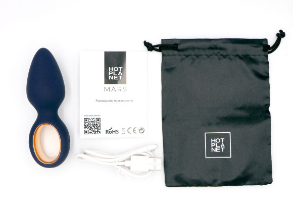 Синяя анальная вибропробка Mars - 11,5 см. Синяя анальная вибропробка Mars - 11,5 см.