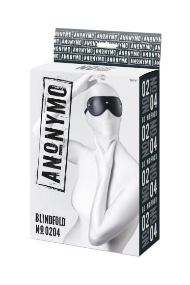 Черная кожаная маска Anonymo с мягким подкладом Черная кожаная маска Anonymo с мягким подкладом