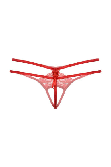 Женские трусики с кружевным рисунком и прорезью Женские трусики с кружевным рисунком и прорезью