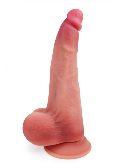 Телесный вибратор-реалистик на присоске - 30 см. Телесный вибратор-реалистик на присоске - 30 см.