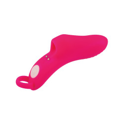 Розовая перезаряжаемая вибронасадка на палец Розовая перезаряжаемая вибронасадка на палец