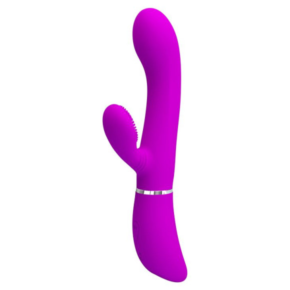 Лиловый вибратор-кролик с подвижной клиторальной щеточкой Clitoris Vibrator - 20,8 см. Лиловый вибратор-кролик с подвижной клиторальной щеточкой Clitoris Vibrator - 20,8 см.