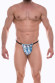 Мужские трусы-стринги с голубым принтом Мужские трусы-стринги с голубым принтом