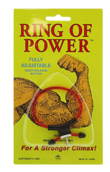 Красно-чёрное эрекционное кольцо с утяжкой RING OF POWER ADJUSTABLE RING Красно-чёрное эрекционное кольцо с утяжкой RING OF POWER ADJUSTABLE RING