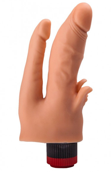 Двойной анально-вагинальный гелевый вибратор - 17 см. Двойной анально-вагинальный гелевый вибратор - 17 см.