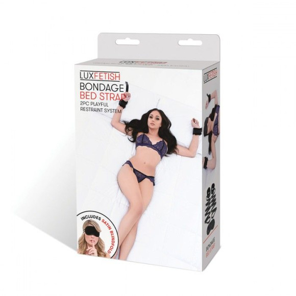 Чёрные манжеты для фиксации на кровати Bondage Bed Strap Чёрные манжеты для фиксации на кровати Bondage Bed Strap