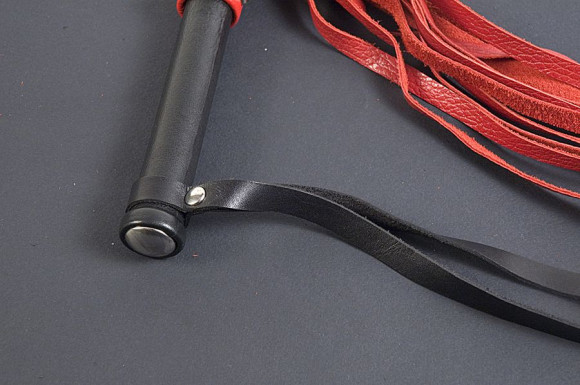 Чёрно-красная маленькая плеть - 45 см. Чёрно-красная маленькая плеть - 45 см.