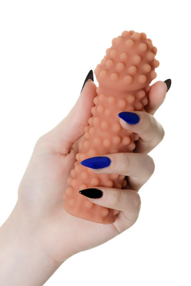 Телесная насадка на фаллос с бугорками Extreme Sleeve 010 S-size - 14,7 см. Телесная насадка на фаллос с бугорками Extreme Sleeve 010 S-size - 14,7 см.