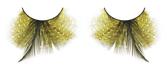 Желто-черные ресницы-перья Желто-черные ресницы-перья