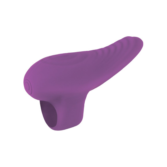 Фиолетовая силиконовая насадка на палец с вибропулей Фиолетовая силиконовая насадка на палец с вибропулей