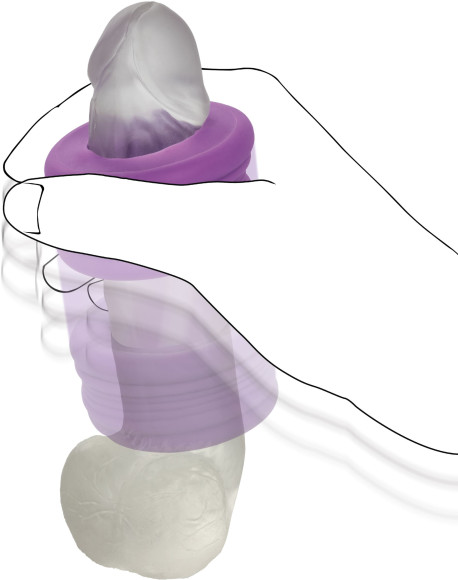 Фиолетовый мастурбатор-бампер из жидкого силикона Dirty Luv Фиолетовый мастурбатор-бампер из жидкого силикона Dirty Luv
