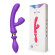Фиолетовый двусторонний вибромассажёр с клиторальным отростком - 30 см. Фиолетовый двусторонний вибромассажёр с клиторальным отростком - 30 см.