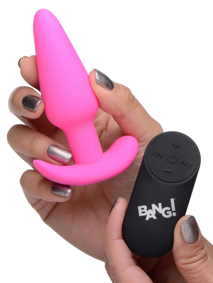 Розовая анальная вибропробка с пультом ДУ 21X Remote Control Vibrating Silicone Butt Plug - 10,4 см. Розовая анальная вибропробка с пультом ДУ 21X Remote Control Vibrating Silicone Butt Plug - 10,4 см.