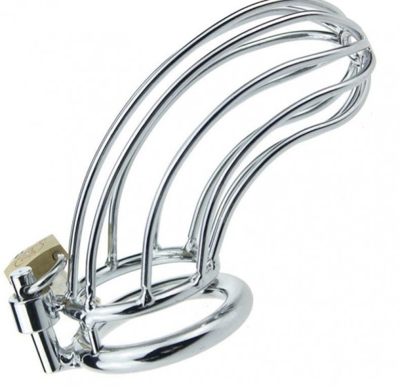 Серебристый пояс верности на замочке Серебристый пояс верности на замочке