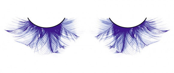 Голубые пушистые ресницы-перья Голубые пушистые ресницы-перья
