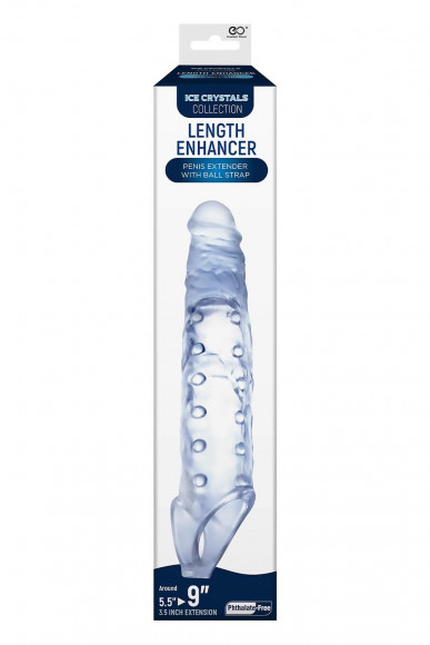 Прозрачная насадка-удлинитель Length Enhancer с подхватом - 27 см.