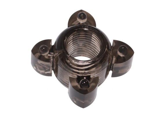 Чёрное эрекционное кольцо Rings Screw Чёрное эрекционное кольцо Rings Screw