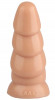 Телесная рельефная анальная втулка - 18,5 см. Телесная рельефная анальная втулка - 18,5 см.