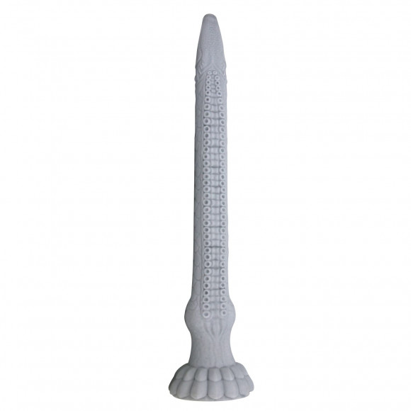 Серый силиконовый фаллоимитатор Basilisk - 43 см. Серый силиконовый фаллоимитатор Basilisk - 43 см.