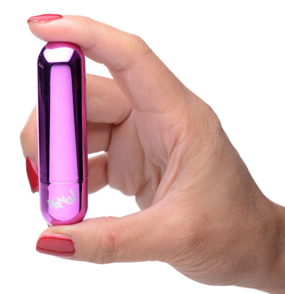 Лиловая вибропуля 10X Rechargeable Vibrating Metallic Bullet