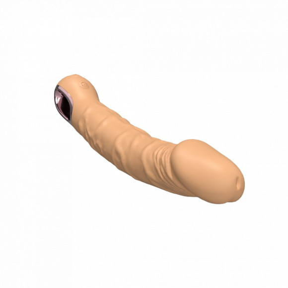 Телесный силиконовый вибратор-реалистик - 22 см. Телесный силиконовый вибратор-реалистик - 22 см.
