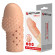 Телесная текстурированная насадка на пенис Becks - 8 см.
