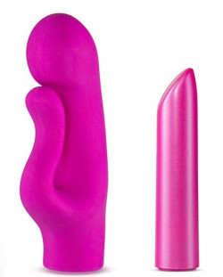 Лиловый вибромассажер B2 с клиторальным отростком - 14,6 см. Лиловый вибромассажер B2 с клиторальным отростком - 14,6 см.