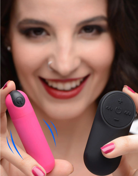 Розовая вибропуля с пультом ДУ 21X Vibrating Bullet with Remote Control Розовая вибропуля с пультом ДУ 21X Vibrating Bullet with Remote Control