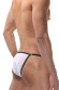 Белые сексуальные трусы-танга с контрастной отделкой Белые сексуальные трусы-танга с контрастной отделкой