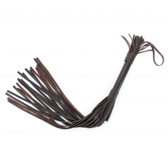 Коричневая кожаная плётка - 60 см. Коричневая кожаная плётка - 60 см.