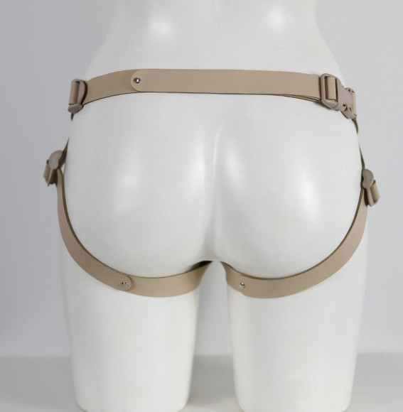 Бежевый пояс с двумя типами крепления насадок Бежевый пояс с двумя типами крепления насадок