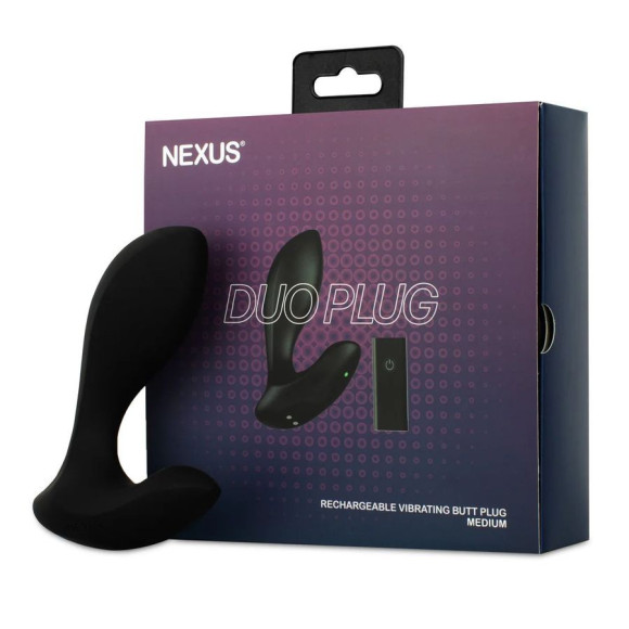 Черная анальная вибровтулка Nexus Duo Plug Medium Черная анальная вибровтулка Nexus Duo Plug Medium
