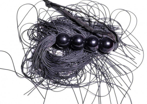 Черная силиконовая плеть - 37 см. Черная силиконовая плеть - 37 см.