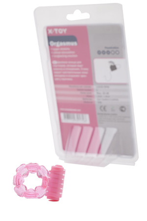 Розовое эрекционное кольцо с вибрацией Orgasmus III