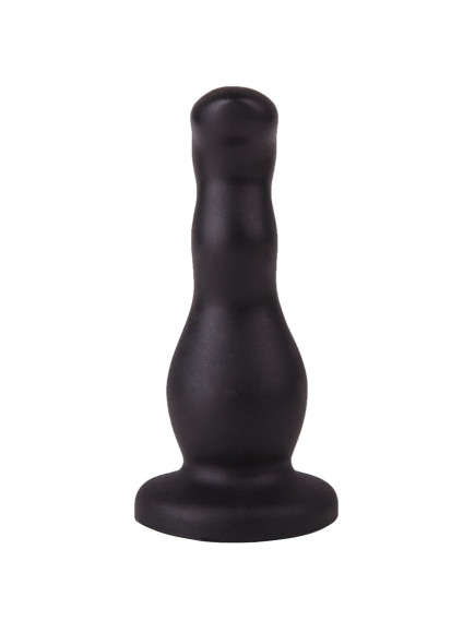 Чёрный анальный стимулятор для массажа простаты - 13,5 см. Чёрный анальный стимулятор для массажа простаты - 13,5 см.