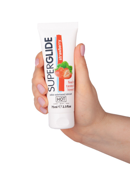 Гель на водной основе с ароматом клубники Superglide Strawberry - 75 мл. Гель на водной основе с ароматом клубники Superglide Strawberry - 75 мл.