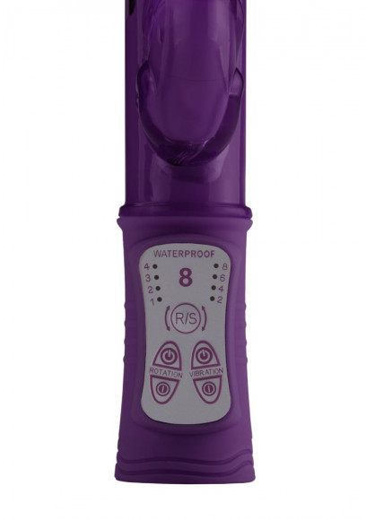 Фиолетовый вибратор Tarzan 2.0 с отростками для дополнительной стимуляции - 23,9 см.